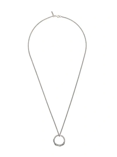 Shop Emanuele Bicocchi Ring Necklace In Silver