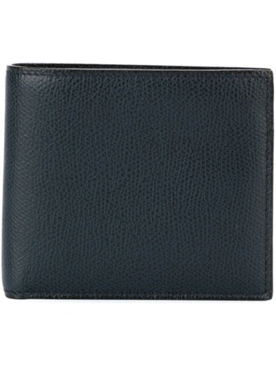 Shop Valextra Leather Bill-fold Wallet - Blue