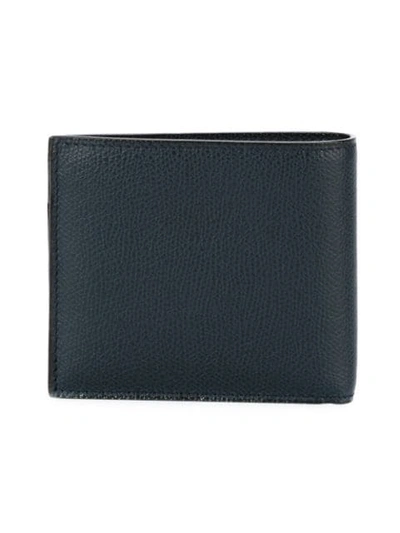 Shop Valextra Leather Bill-fold Wallet - Blue