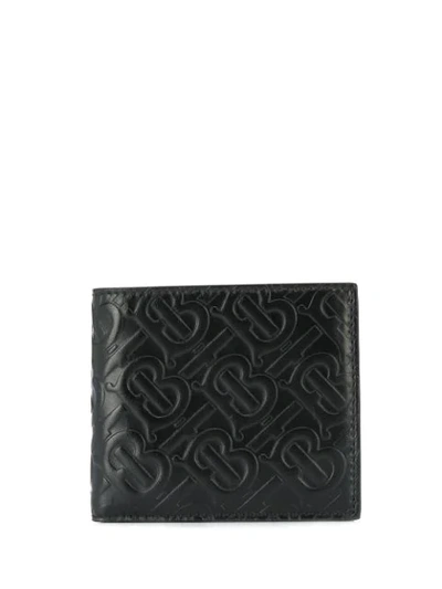 Shop Burberry Monogram International Bifold Wallet - Black