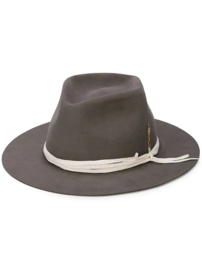 Shop Nick Fouquet Fedora Hat In Grey