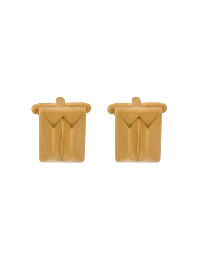Shop Northskull In 'n' Out Cufflinks In Gold