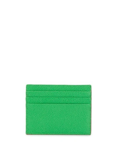 Shop Thom Browne Bicolor Card Holder In 345 Med Green