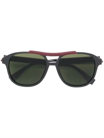 Shop Fendi Eyewear Square Frame Sunglasses - Grey