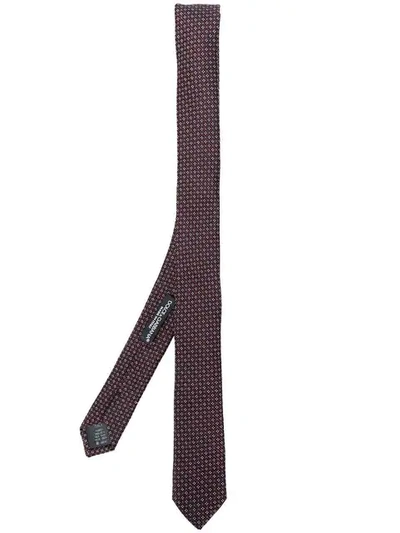 Shop Dolce & Gabbana Embroidered Tie In Red