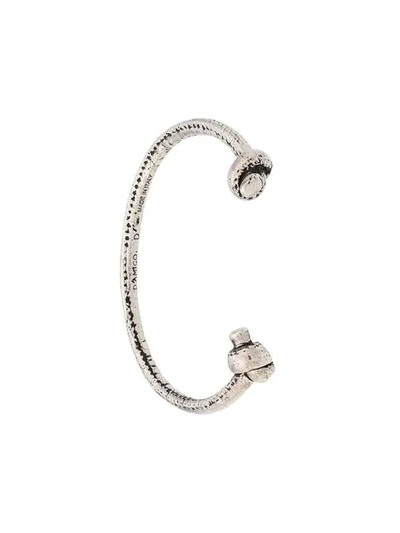 Shop Andrea D'amico Knot Cuff Bracelet In Silver