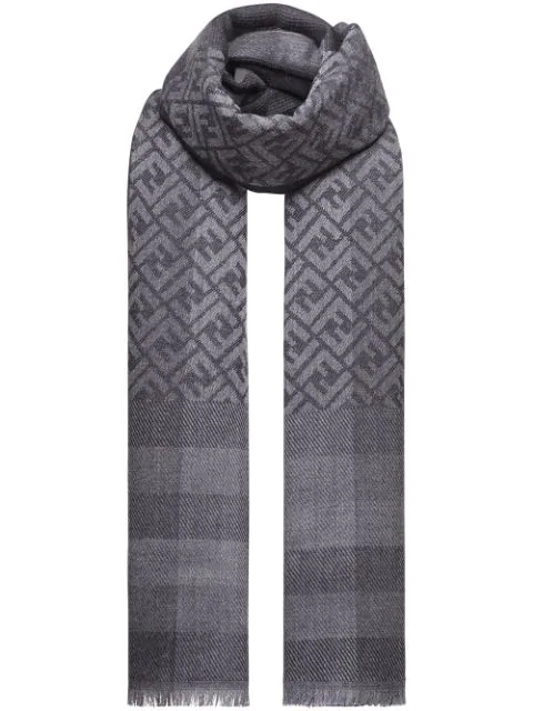 fendi scarf black and white