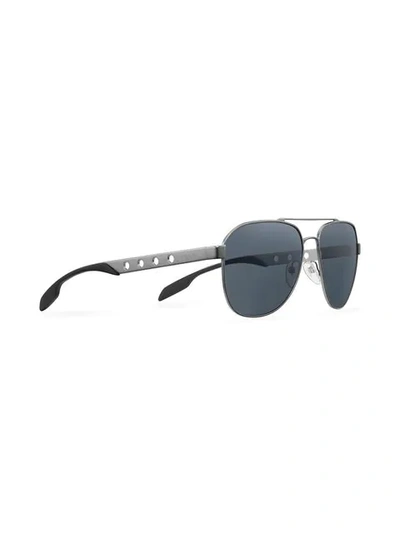 Shop Prada Aviator Sunglasses In Metallic