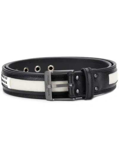 MAISON MARGIELA TWO-TONE BELT - 黑色