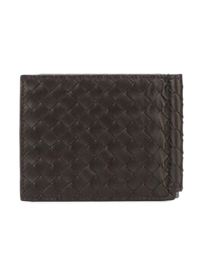 Shop Bottega Veneta Intrecciato Weave Bifold Wallet In Brown