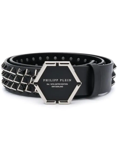 Shop Philipp Plein Studded Belt In Black