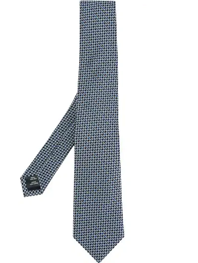 Shop Gieves & Hawkes Embroidered Tie - Blue