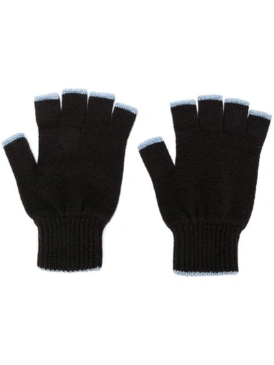 Shop Pringle Of Scotland Fingerless Gloves - Brown