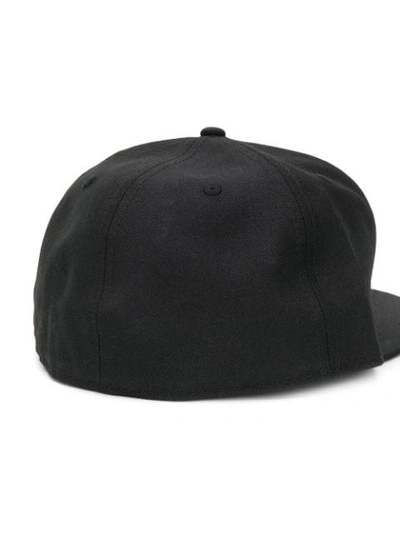 Shop Yohji Yamamoto Embroidered Logo Hat In Black