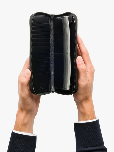 Shop Prada Saffiano Leather Document Holder In Black