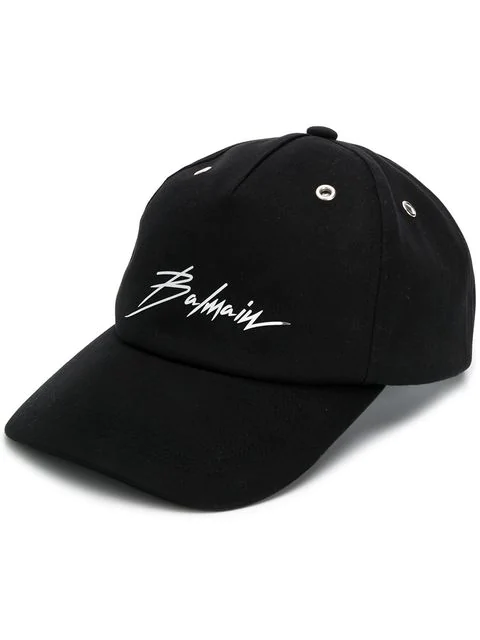 balmain logo cap