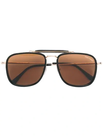 Shop Tom Ford Huck Sunglasses In Black