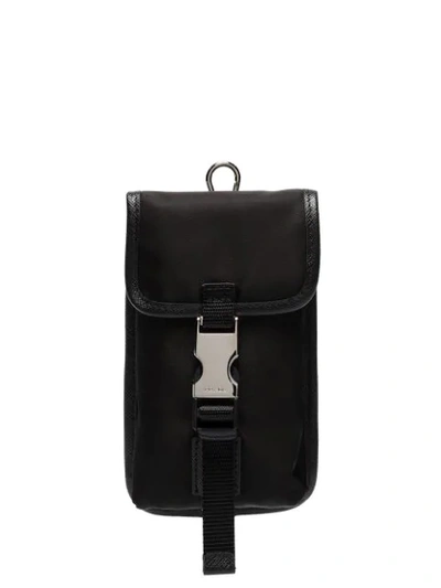 Shop Prada Buckled Iphone Case In F0002 Black