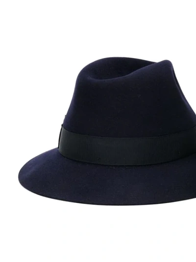 Shop Borsalino Soft Brim Fedora Hat In Blue