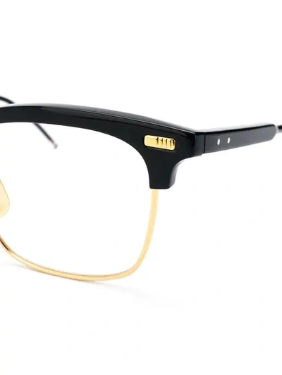 Shop Thom Browne Wayfarer Frame Glasses In Black