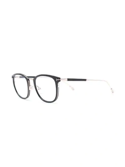 Shop Tom Ford Classic Square Glasses In Black