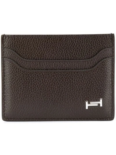 Shop Tod's Double T Cardholder In Brown