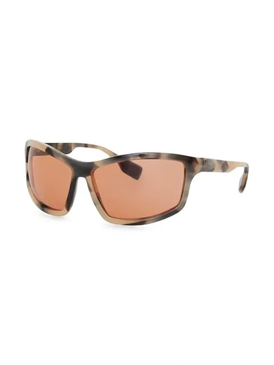 Shop Burberry Wrap Frame Sunglasses In Brown
