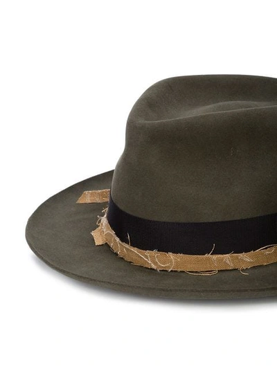 Shop Nick Fouquet Leather Hat In Green