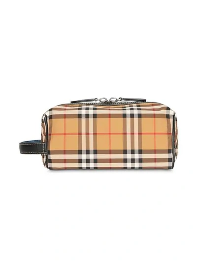 Shop Burberry Vintage Check Pouch In Neutrals