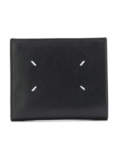 Shop Maison Margiela Contrast Zipped Wallet - Black
