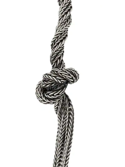 Shop Emanuele Bicocchi Thin Rope Chain Bracelet In Silver