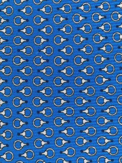 KITON GEOMETRIC PATTERNED TIE - 蓝色