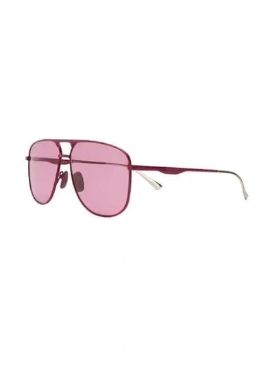 Shop Gucci Aviator Frame Sunglasses In Pink