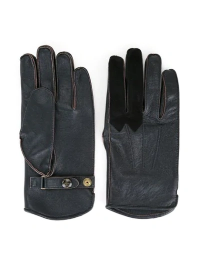Shop Addict Clothes Japan Leather Gloves In Black