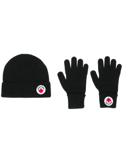 Shop Dsquared2 Set Aus Handschuhen Und Beanie In 2124 Black