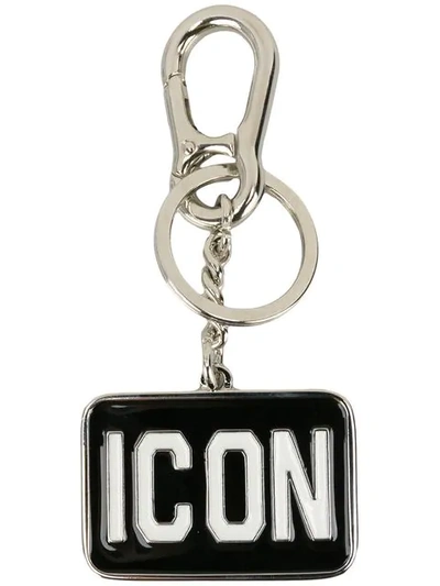 Shop Dsquared2 Icon Keychain In Black