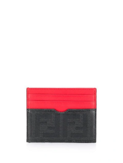 Shop Fendi Ff Logo Cardholder In Red