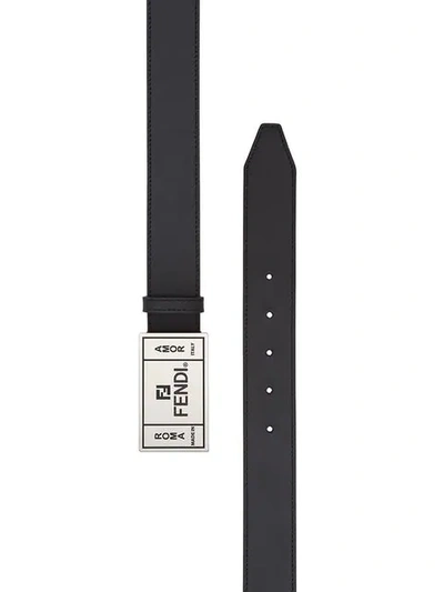 Shop Fendi Single Loop Belt In Black