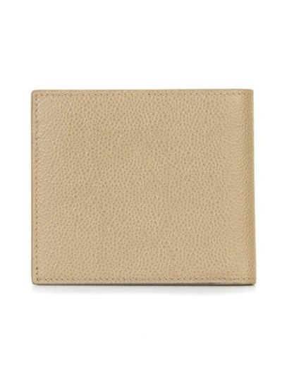 Thom Browne Billfold Wallet In Grey Pebble Grain In Grey