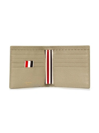 Thom Browne Billfold Wallet In Grey Pebble Grain In Grey