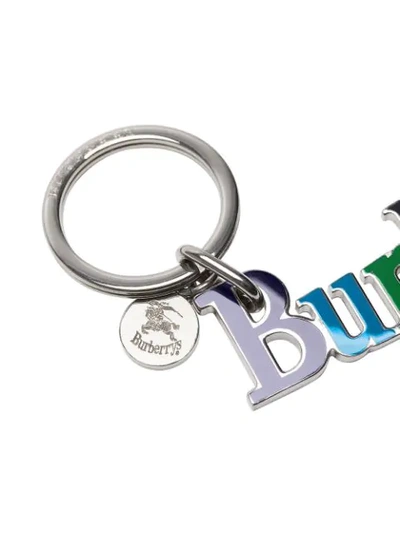 Shop Burberry Archive Logo Key Charm In Blue