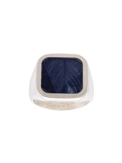 Shop Maison Margiela Chunky Square Ring In 961