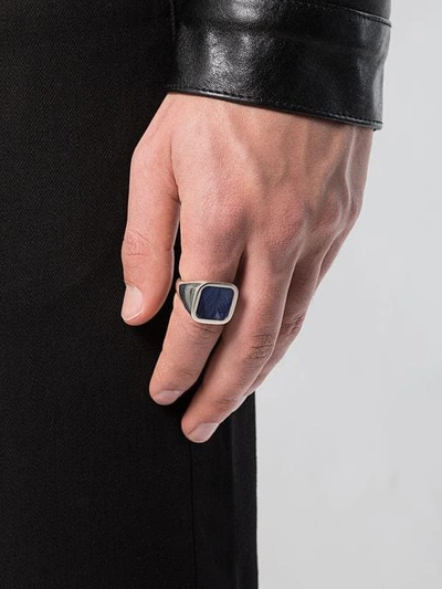 Shop Maison Margiela Chunky Square Ring In 961