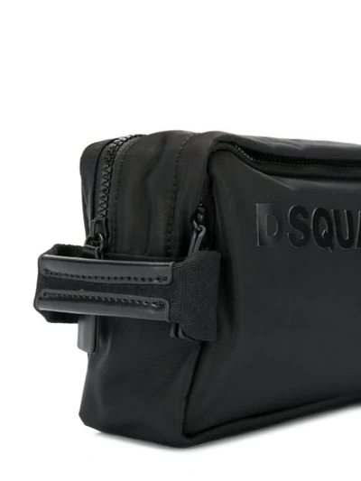Shop Dsquared2 Logo Patch Wash Bag In Black