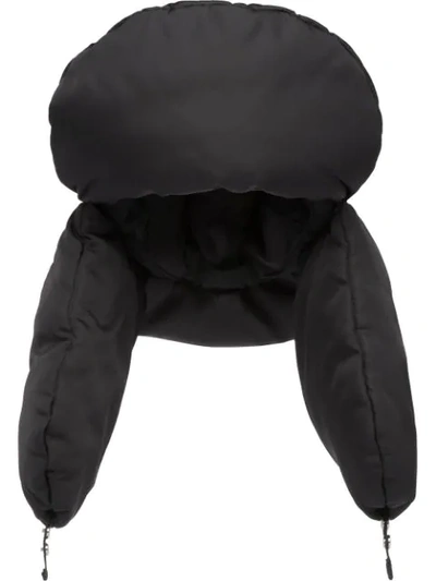 Shop Prada Padded Nylon Gabardine Hat In Black