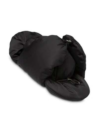 Shop Prada Padded Nylon Gabardine Hat In Black