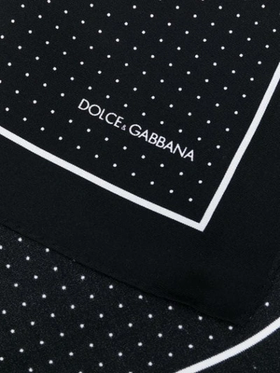 Shop Dolce & Gabbana Polka Dot Pocket Square In Black