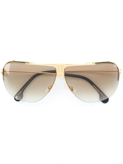 Shop Carrera Aviator Sunglasses In Gold