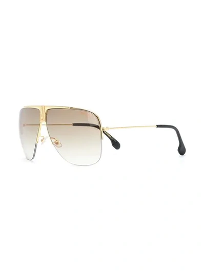 Shop Carrera Aviator Sunglasses In Gold