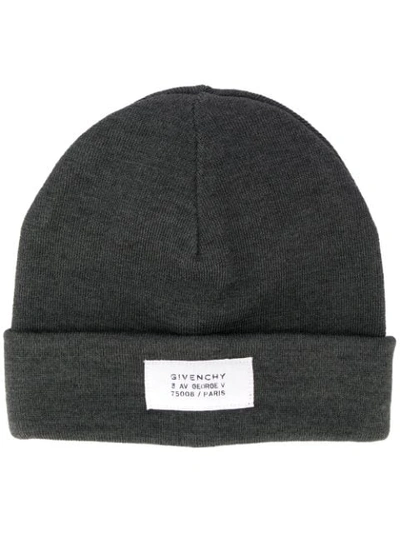 Shop Givenchy Slouchy Beanie Hat In Grey